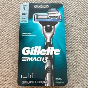 Gillette Mach3 Razor with Black and Silver Handle